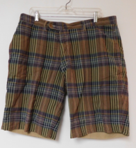 Vintage Polo Ralph Lauren Reversible Plaid  Khaki Chino Shorts  Size 35 - $69.30