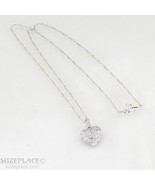 STERLING SILVER CUBIC ZIRCONIA HEART PENDANT NECKLACE NWOT GREAT GIFT IDEA - $19.95