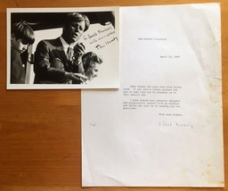 1969 Ethel Kennedy Signed Photo and Photocopied Letter 1968 Robert RFK N... - £196.90 GBP