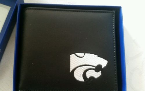 Kansas State Wildcats Mens Black Leather Bi-fold Wallet - $19.00