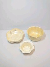 VTG Lot 3 Capiz Shell Bowl Candle Collection Natural Iridescent Philippines - $25.52