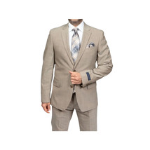 Mens TOMMY HILFIGER Suit Wool Blend 2 Button Side Vent Shark Texture 0106 Tan image 3