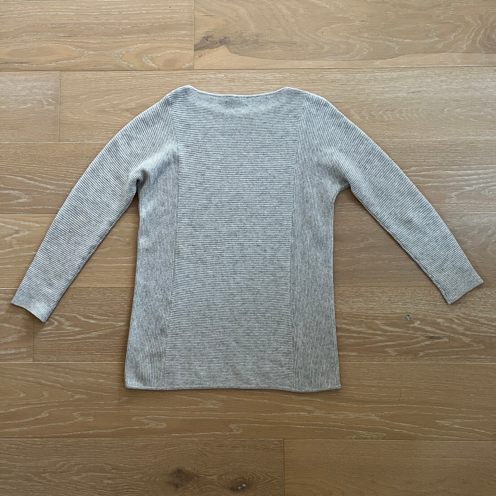 J. McLaughlin Women's Cashmere Ribbed Pullover Sweater Gray XS Item image 2