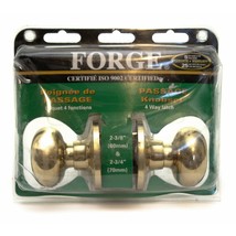 Passage Door Knob Set Polished Brass 4 way latch 2 3/8 and 2 3/4&quot; - £15.80 GBP