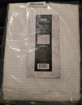 Fabric White Shower Curtain for Bathroom - Spa, Hotel Luxury Matt Waffle Weave - £31.25 GBP