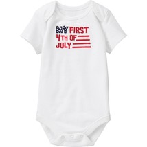 NWT Gymboree 1st 4th of July Baby Boys Girls Short Sleeve Bodysuit 0-3 Months - $8.99