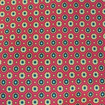 Vintage Fabric 1970&#39;s 1960&#39;s Red Pattern Polyester Cotton Blend Fabric 58&quot;x135&quot; - £110.31 GBP