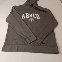 New Era AB&CO Men's Gray Cotton Blend Drawstring Pullover Hoodie Sweatshirt Sz L image 12