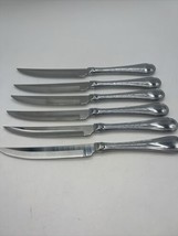 Towle BEADED ANTIQUE Steak Knife Stainless Flatware USA 9-1/4 Set Of 6 - $24.75
