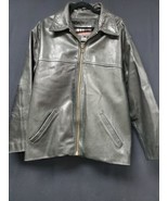 Global Identity Jim Beam Black Leather Multi Pocket Mens Jacket Size Large  - €120,79 EUR