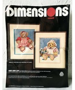 Vintage Dimensions Amy and Lily Crewel Kit #1333 Two Teddy Bears-Open &amp; ... - $25.97 CAD