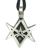 Ciondolo esagramma Magick Occult Unicursal Collana con cordone di perline... - £11.14 GBP