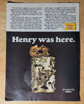 Original Vintage Ad Winchester Western &#39;Henry Was Here&#39; Shot Up Can 1967 - £6.71 GBP