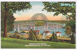 British Columbia BC Postcard New Westminster Fraser River Bridge - $4.94