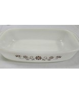 Vtg Dynaware Pyr•O•Rey 27 1 Milk Glass 1qt 9&quot; Oven Dish Brown Daisy Design  - €8,86 EUR