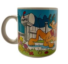 Disney Mug Mickey Mouse Minnie Pluto Coffee Cup Vintage Love Heart All M... - $8.91