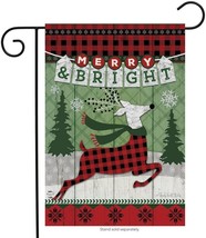 Merry &amp; Bright Reindeer Briarwood Lane Christmas Garden Flag 12.5&quot; x 18&quot;... - $12.31 CAD