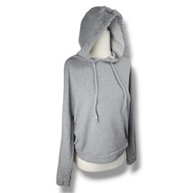 Asos Hooded Sweatshirt Womens Size 2 Gray Draw String Pull Over  Cotton Viscose - $21.78