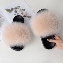 Women Summer ry  Slippers Flat Non-slip Solid  Slides Fluffy Slippers Ladies Sho - £30.26 GBP