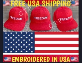 Freedom CHARLIE KIRK Patriotic Memorial Baseball Cap EMBROIDERED Pray fo... - $19.65