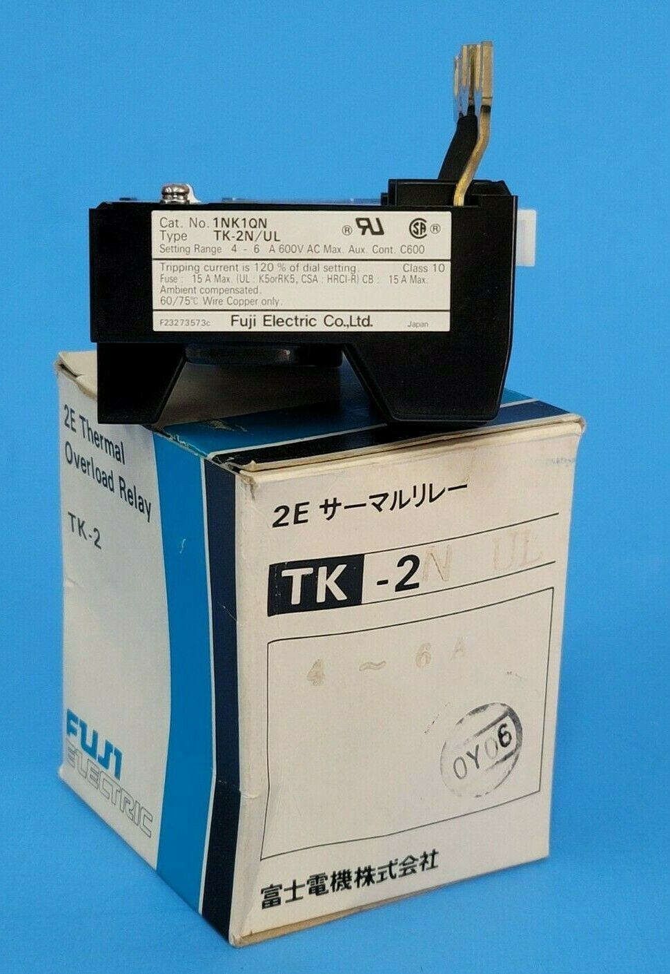 NIB FUJI ELECTRIC TK-2N/UL 2E THERMAL OVERLOAD RELAY TK-2 1NK1QN 4~6A - $25.95