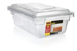 Food/Tote Box Storage Container With Lid, Plastic, Clear, Rubbermaid Commercial - £47.11 GBP