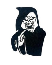 Grim Reaper Wants You IRON-ON / SEW-ON Embroidered Patch 2 5/8 &quot; X 3 1/2&quot; - £3.94 GBP