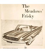 1957 Meadows Frisky Fibreglass Import Advertisement Autocar Automobilia ... - $55.08 CAD