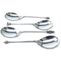 4 nice British sterling Spoons with intricate figures on top - $242.55