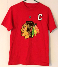 NHL Chicago Blackhawks t-shirt size S men red short sleeve 100% cotton Reebok - £5.68 GBP
