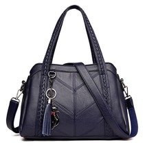 2022 Classic Women&#39;s Shoulder Bag  Soft Leather Ladies Handbags Casual Tote Bags - £40.26 GBP