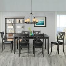 Cosmic Homes Grey Dining Table &amp; Dining Chairs Set of 6 Dining Room Tabl... - £625.91 GBP
