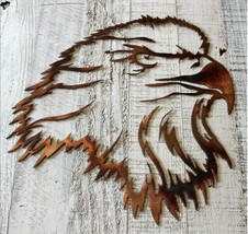 Eagle Eye Metal Wall Art Décor 13&quot; T x 12&quot; W Copper Bronzed Plated - £28.18 GBP