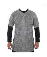 MS Iron Steel Butted Chainmail Shirt Medieval Chain mail Habergeon X-Mas... - £129.31 GBP