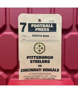 Pittsburgh Steelers Vs Cincinnati Bengals NFL Football Press Pass Pre Ow... - $13.49