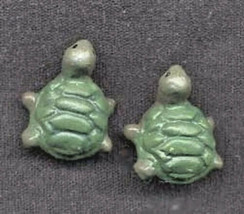 Funky Cute Tortoise Turtle Earrings Animal Mini Figure Novelty Costume Jewelry - £4.67 GBP
