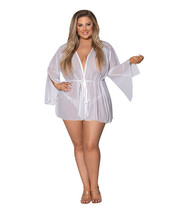 Modern Romance Flowing Short Robe White 2x - £25.33 GBP