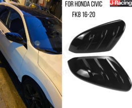 Honda Civic Type R FK8 MK10 Gloss Black Wing Mirror Cover Caps Pair 2016... - £21.84 GBP