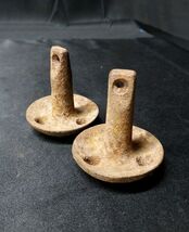 2 Antique CAST IRON Hunting Waterfowl Duck Decoy Anchor Anchors Weight - $39.51