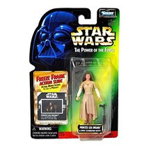 Princess Leia Organa In Ewok Celebration Outfit &amp; Freeze Frame Action Slide Star - £5.45 GBP