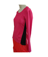 MTA Sport Long Sleeve Base Layer Shirt Top Women&#39;s Size Medium Pink Scoo... - £8.63 GBP