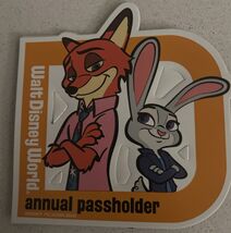 Disney Parks Orlando Annual Passholder with Zootopia Magnet - $17.99