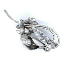 Sterling La Paglia Pin Flower Calla Lily 3" (#J5130) - $2,826.91 MXN