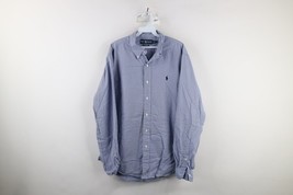 Vintage 90s Ralph Lauren Mens Large Faded Custom Fit Collared Button Dow... - $39.55