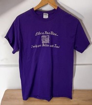 Like A Fine Wine I Only Get Better With Time Purple T Shirt Size M Funny... - £13.39 GBP