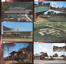 Virginia Motels Restaurants 60&#39;s Chrome 17 Postcard Lot Phone Booth Classic Cars - £7.76 GBP