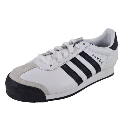 Primary image for  adidas Originals SAMOA Lea White Blk 675033 Mens Shoes Lthr Sneakers Size 7.5