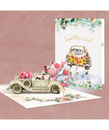 Wedding car/Just married pop-up card 15cm x 20cm UK sales only - $10.00