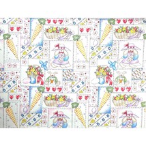 Easter Garden Patch Fabric Joann Easter Bunny Spring Flowers 100% Cotton 1 YARD - £7.06 GBP