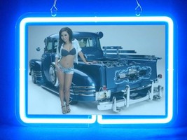 Sexy Girl Truck Bikini Hub Bar Display Advertising Neon Sign - £62.94 GBP